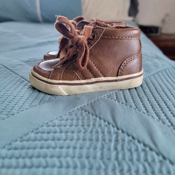 🔥5 FOR $25🔥Cat & Jack Brown High Tops With Zipper - Picture 2 of 7